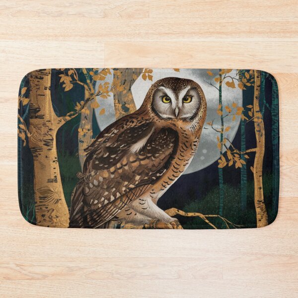 Item preview, Owl in Moonlit Forest designed and sold by whitecat23.