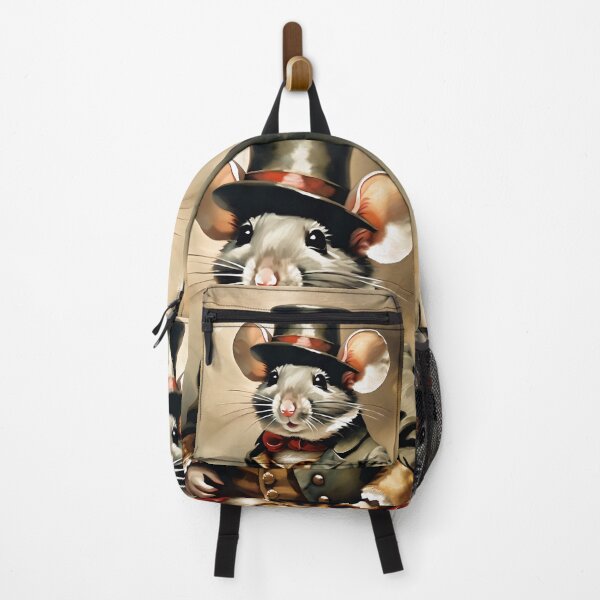 Item preview, Vintage Animal Art: Mouse Gentleman with a Hat Portrait | Animal Art | Oil Painting | Animal Portrait designed and sold by UnhingedBird.