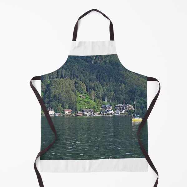 Item preview, A yellow sailboat sails on the Lake Traun Traunsee,Austria designed and sold by goceris.