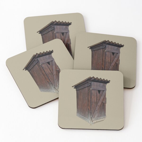 Item preview, Outhouse Toilet, Olive Gray Background, Big Pattern designed and sold by Gaboro.