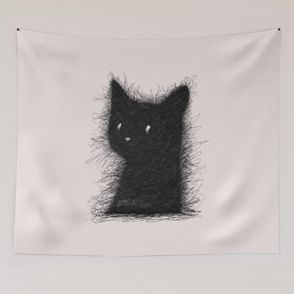 Item preview, Whimsical Scribble Cat - Transparent PNG Art designed and sold by Rocky Mountain Artistry.