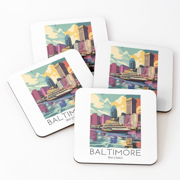 Item preview, A Vintage Travel Illustration of Baltimore - Maryland - United States designed and sold by GoodOldVintage.