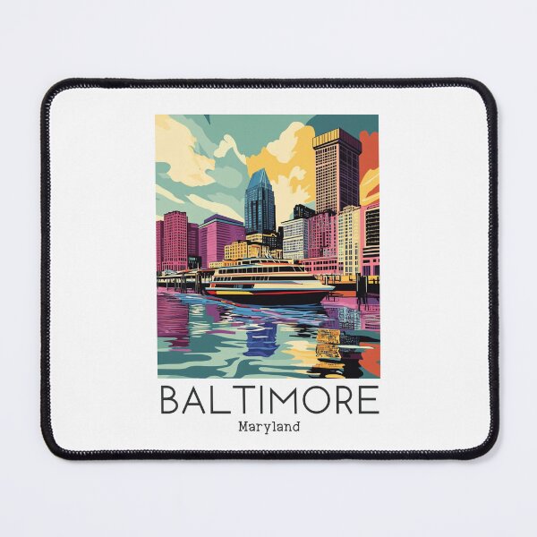 Item preview, A Vintage Travel Illustration of Baltimore - Maryland - United States designed and sold by GoodOldVintage.