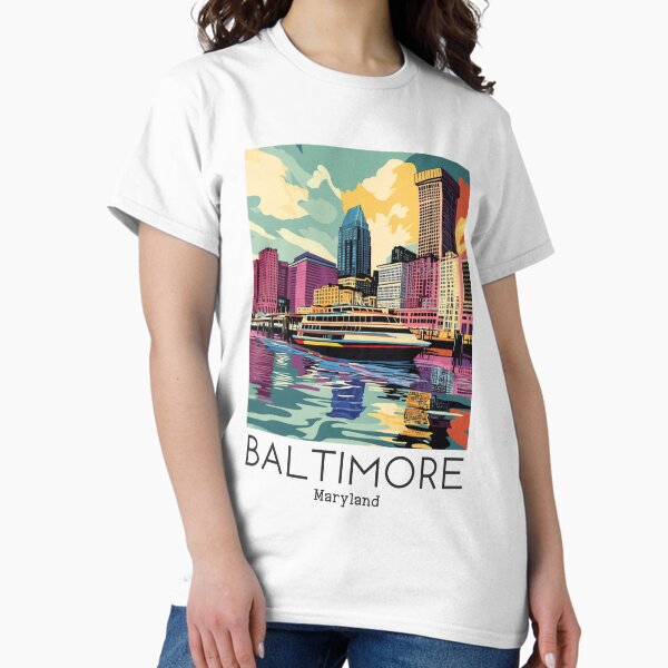 Item preview, A Vintage Travel Illustration of Baltimore - Maryland - United States designed and sold by GoodOldVintage.