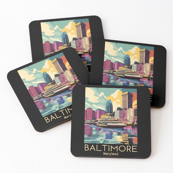 Item preview, A Vintage Travel Illustration of Baltimore - Maryland - United States designed and sold by GoodOldVintage.