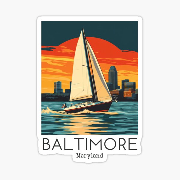 Item preview, A Vintage Travel Illustration of Baltimore - Maryland - United States designed and sold by GoodOldVintage.
