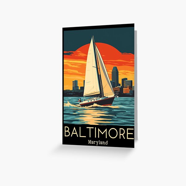 Item preview, A Vintage Travel Illustration of Baltimore - Maryland - United States designed and sold by GoodOldVintage.