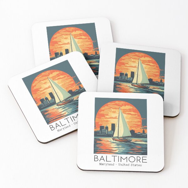 Item preview, A Vintage Travel Illustration of Baltimore - Maryland - United States designed and sold by GoodOldVintage.
