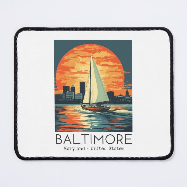 Item preview, A Vintage Travel Illustration of Baltimore - Maryland - United States designed and sold by GoodOldVintage.