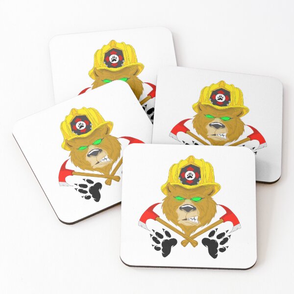 Item preview, Grizzly bear California Firefighter designed and sold by TheEndDesign.