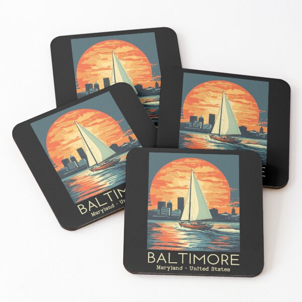 Item preview, A Vintage Travel Illustration of Baltimore - Maryland - United States designed and sold by GoodOldVintage.