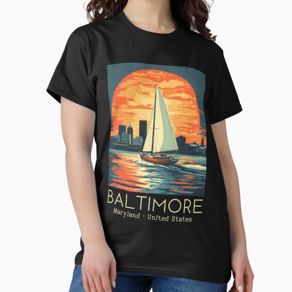 Item preview, A Vintage Travel Illustration of Baltimore - Maryland - United States designed and sold by GoodOldVintage.
