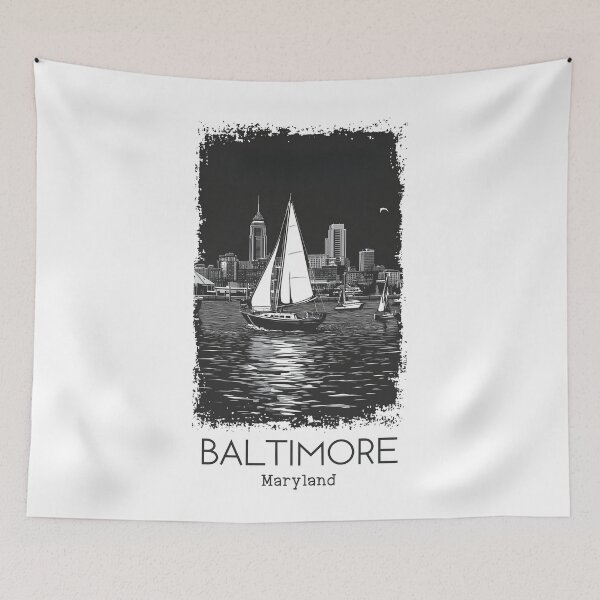 Item preview, A Vintage Travel Illustration of Baltimore - Maryland - United States designed and sold by GoodOldVintage.