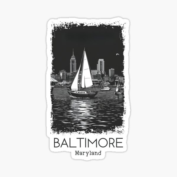 Item preview, A Vintage Travel Illustration of Baltimore - Maryland - United States designed and sold by GoodOldVintage.