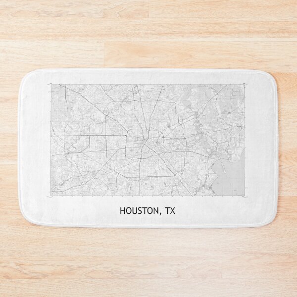 Item preview, Houston, TX 100K Topographical Map Black and White designed and sold by PGHPhotoCo.