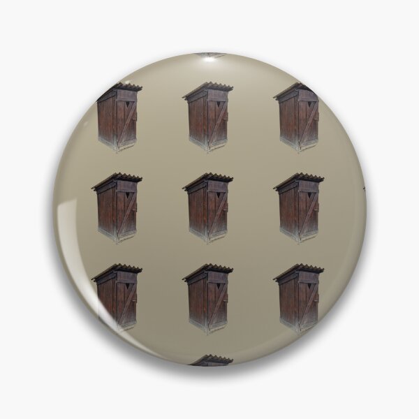 Item preview, Outhouse Toilet, Olive Gray Background, Small Pattern designed and sold by Gaboro.
