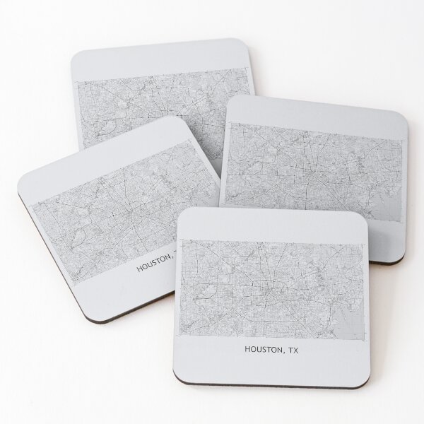 Item preview, Houston, TX 100K Topographical Map Grey designed and sold by PGHPhotoCo.