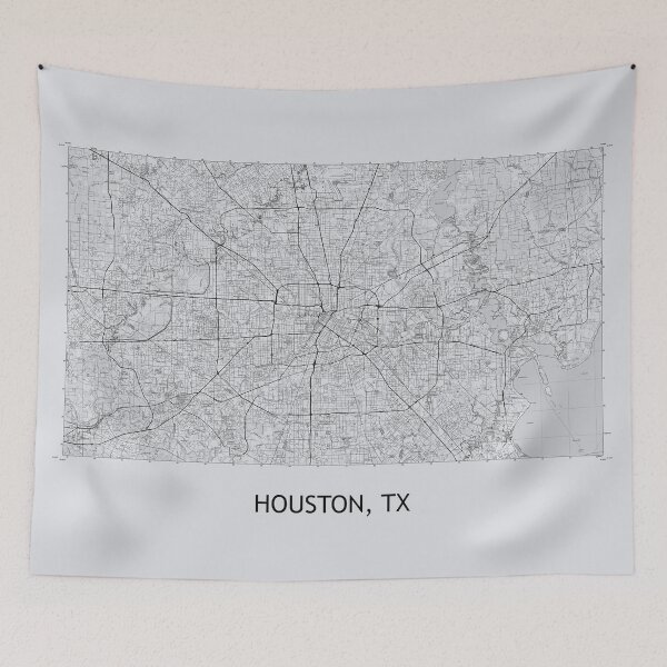 Item preview, Houston, TX 100K Topographical Map Grey designed and sold by PGHPhotoCo.