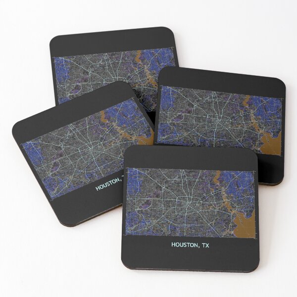Item preview, Houston, TX 100K Topographical Map Dark designed and sold by PGHPhotoCo.