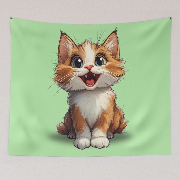 Item preview, Adorable Ginger Kitten – Cute and Happy Cat designed and sold by Taans-Creation.