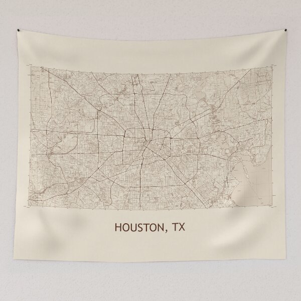 Item preview, Houston, TX 100K Topographical Map Vintage designed and sold by PGHPhotoCo.