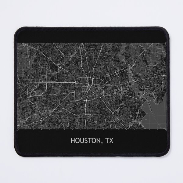Item preview, Houston, TX 100K Topographical Map Black designed and sold by PGHPhotoCo.