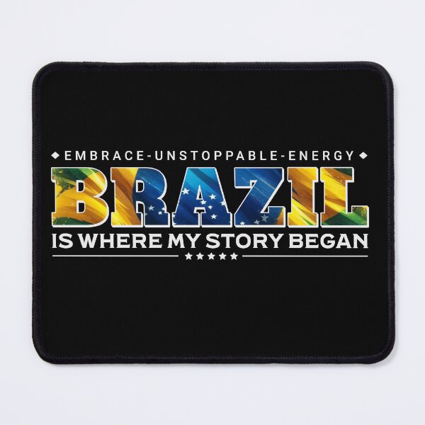 Item preview, Brazil Is Where My Story Began – Bold Artistic Lettering Design designed and sold by Place-Heritages.