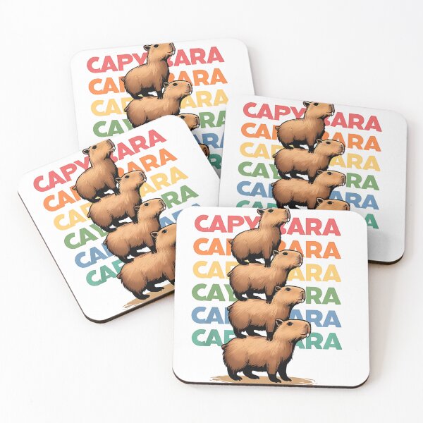 Item preview, Capybara Stack - Retro Animal Art designed and sold by Frollein S Berlin.