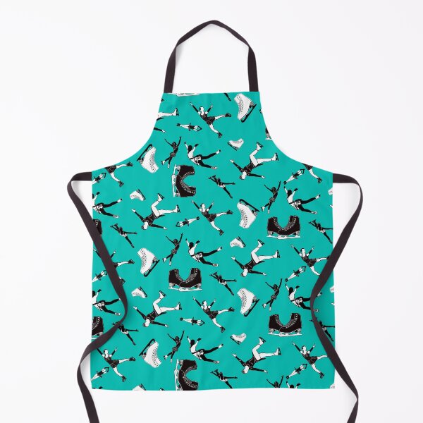 Item preview, Figure Skating Female Silhouettes on Teal Background designed and sold by Purposely Designed.