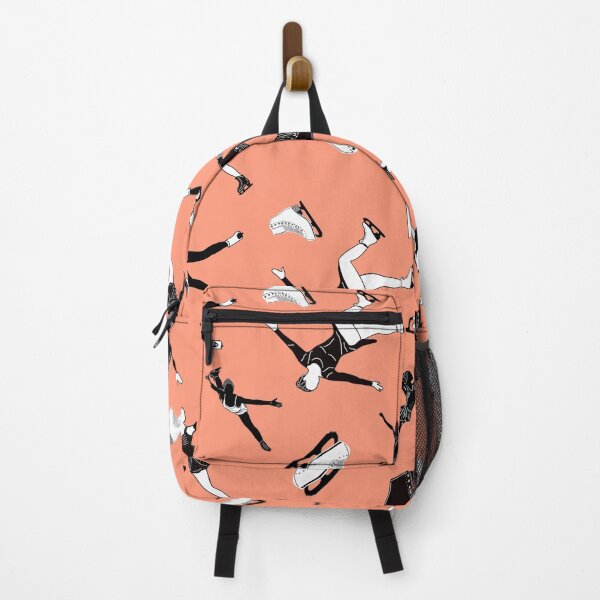 Item preview, Figure Skating Female Silhouettes on Coral Background designed and sold by Purposely Designed.