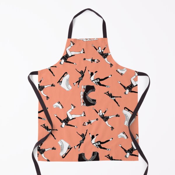 Item preview, Figure Skating Female Silhouettes on Coral Background designed and sold by Purposely Designed.