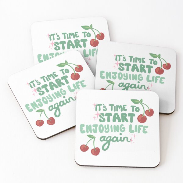 Item preview, It’s time to start enjoying life again - Cherry Motivational Design Typography  designed and sold by TrashPandaShop.