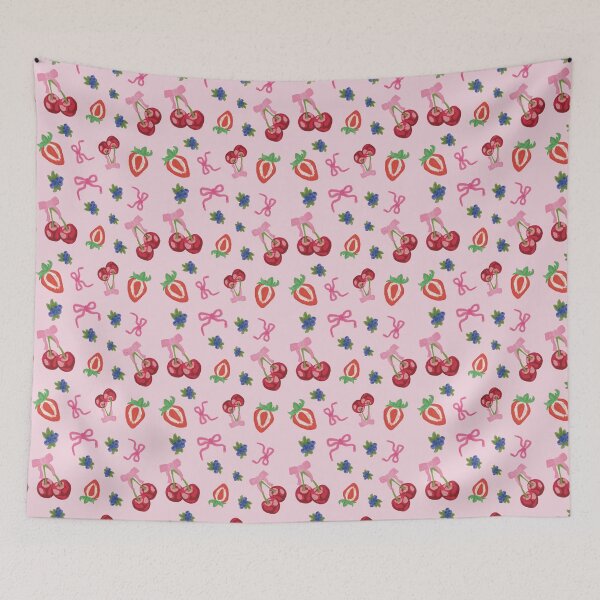 Item preview, Fruit Seamless Pattern Wallpaper, Cherry Strawberry Repeat Pattern  designed and sold by DigitalArrange.