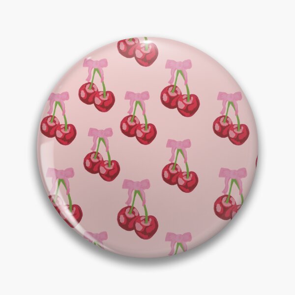 Item preview, Red Cherries and Bow Seamless Pattern Wallpaper designed and sold by DigitalArrange.