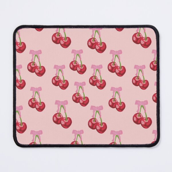 Item preview, Red Cherries and Bow Seamless Pattern Wallpaper designed and sold by DigitalArrange.