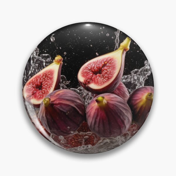 Item preview, An artistic and visually captivating composition of Fig explodes and water splashes falling in the air on a solid background designed and sold by anytka.