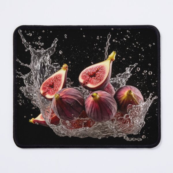 Item preview, An artistic and visually captivating composition of Fig explodes and water splashes falling in the air on a solid background designed and sold by anytka.