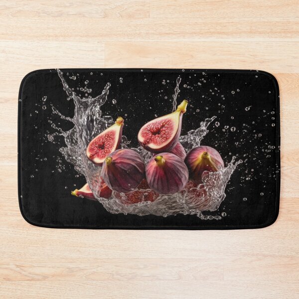 Item preview, An artistic and visually captivating composition of Fig explodes and water splashes falling in the air on a solid background designed and sold by anytka.