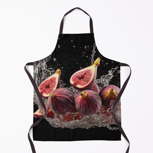 Item preview, An artistic and visually captivating composition of Fig explodes and water splashes falling in the air on a solid background designed and sold by anytka.