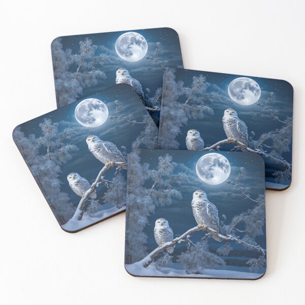 Item preview, Moonlit Snowy Owls designed and sold by Sadia  Jannat.