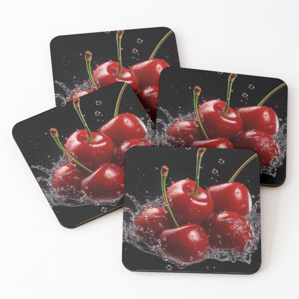 Item preview, An artistic and visually captivating composition of Cherry and water drops designed and sold by anytka.