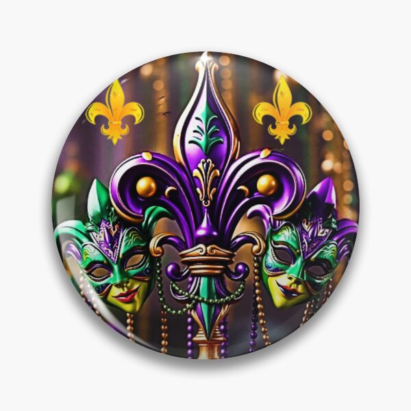 Item preview, Mardi Gras Fleur De Lis designed and sold by trailsitravel.