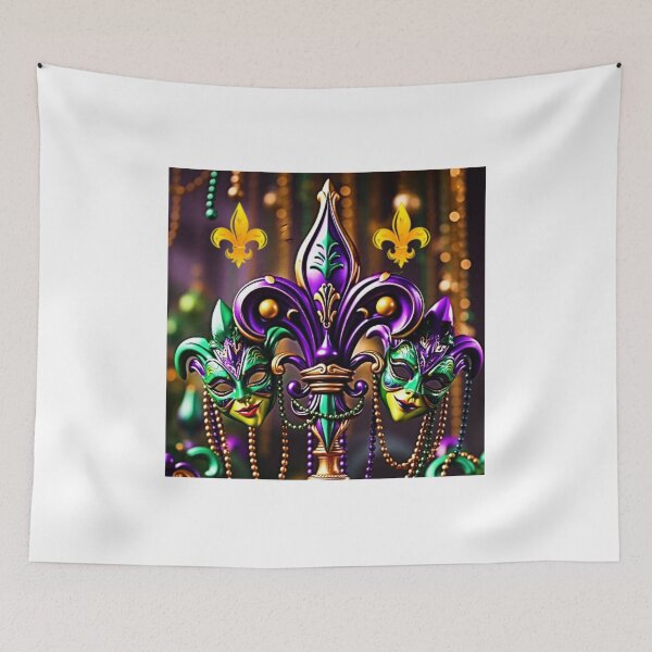 Item preview, Mardi Gras Fleur De Lis designed and sold by trailsitravel.