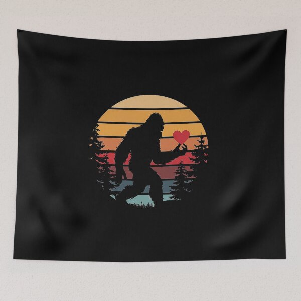 Item preview, Retro Bigfoot Heart Valentine’s Day Gift for Boys, Men, Women - Love Sasquatch Design designed and sold by love3617.