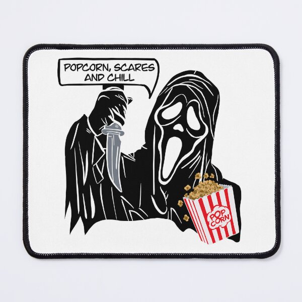 Item preview, Ghost Popcorn Art - Spooky Movie character with Humor and Horror designed and sold by ArtbyPriscilla.