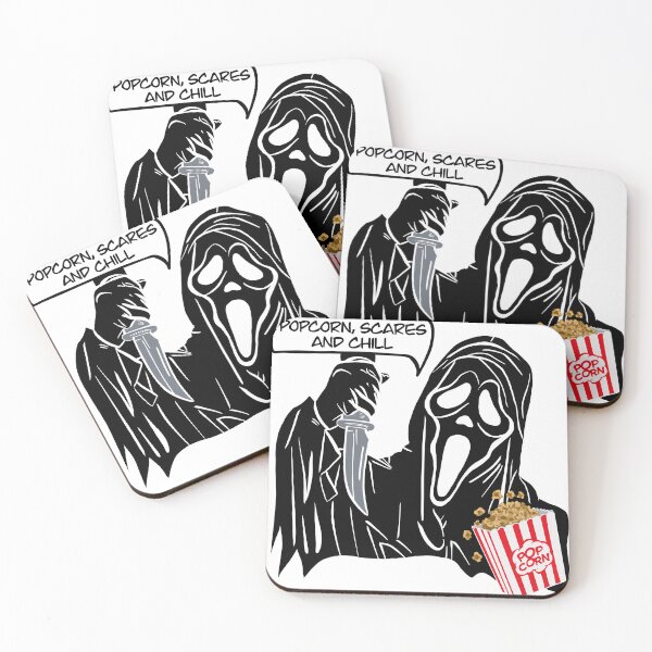 Item preview, Ghost Popcorn Art - Spooky Movie character with Humor and Horror designed and sold by ArtbyPriscilla.