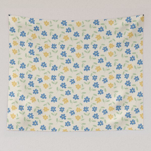 Item preview, Blue and Yellow Floral designed and sold by Lyman Creative Co..