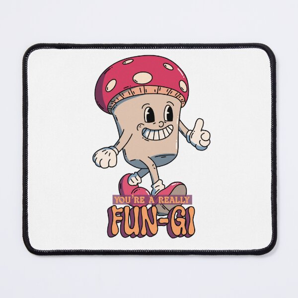 Item preview, Vintage Cartoon Jolly Mushroom "You're a Fun-gi" Pun Illustration designed and sold by rowspixx.