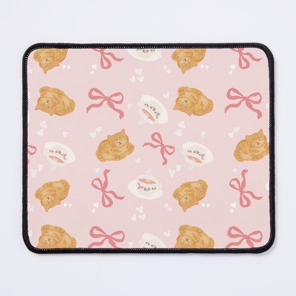 Item preview, Kittens Bow and Teacup Seamless Pattern Wallpaper, Cutesy Repeat Pattern designed and sold by DigitalArrange.