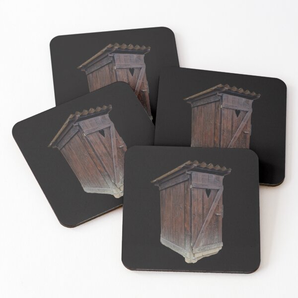 Item preview, Outhouse Toilet, Jetblack Background, Big Pattern designed and sold by Gaboro.
